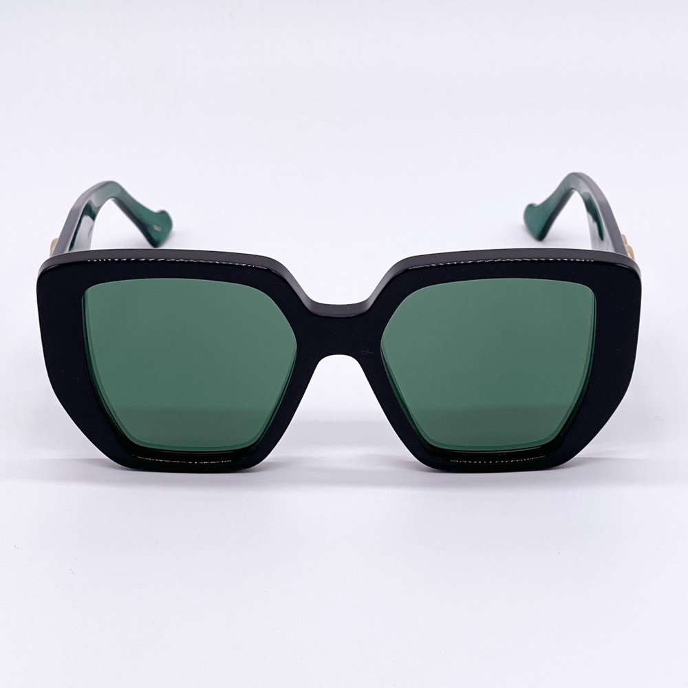 NEW GUCCI GG0956S 001 BLACK GREEN WOMEN’S GUCCI SUNGLASSES NEW COLLECTION - Picture 7 of 15